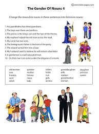 People Gender 2 Worksheets 2nd Grade Worksheets Nouns Worksheet Gender In English