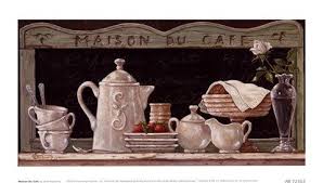 Maison Du Cafe By Janet Kruskamp Cafe Wall Art Cafe Art Art Prints