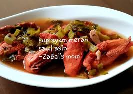 Ambil 1 plastik sayur sawi asin. Resep Sup Ayam Merah Sawi Asin Enak Sweetbuyouts