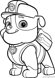 Rubble paw patrol coloring page. Rubble Paw Patrol Coloring Pages Coloringall