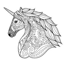 Jednorożce to fikcyjne stwory, podobne do konia. Kolorowanka Malowanka Antystresowa Jednorozec Do Druku I Online