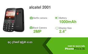 alcatel 2001 specs, faq, comparisons
