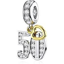 Shop the top 25 most popular 1 at the best prices! Amazon Com Jiayiqi 50th Birthday Charm For Pandora Charm Bracelets Happy Birthday Charms For Pandora Bracelet Charms Birthday Charm Sterling Silver Pendants