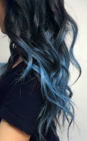 17 Great Blue Hairstyles Pretty Designs Hair Color Dark Hair Styles Diy Ombre Hair