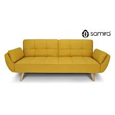 Con sacchetto per il trasporto visitate il nostro store: Divano Letto Clic Clac In Tessuto Vellutato Giallo Divano 3 Posti Mod Amb