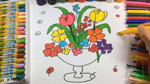 Dibujo de vaca para inspirarte y dibujar cuando quieras. Dibujos De Cestas De Flores Para Colorear