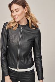 Womens Replay Black Leather Jacket Black Leather Jacket Black Leather Jacket Jackets