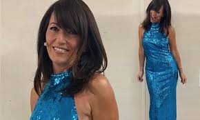 Davina mccall has said she was shocked by the calibre of celebrity taking part in the new itv show the masked singer. Davina Mccall Dazzles In A Blue Sequinned Thigh Split Gown For The Masked Singer Final Daily Mail Online