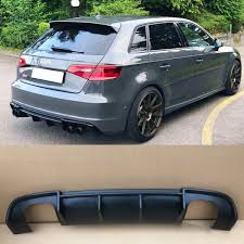 Audi s3 8v brake calipers. Rear Diffuser For Audi A3 S Line S3 8v 2013 2016 Quad Exhaust Audistock