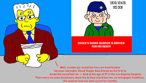 He suffered burns, but lived to eventually command a fighter wing in vietnam. Kent Brockman Reports On Chuck Yeager S Death By Mjegameandcomicfan89 On Deviantart