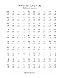 La Hoja De Ejercicios De Matematicas De Divisiones B Aacute Sicas Por 7 8 Y 9 Hojas De Trabajo De Matematicas Divisiones Matematicas Ejercicios De Divisiones