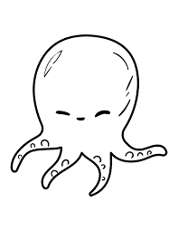 This arctic coloring pages are fun way to teach your kids about arctic. Printable Kawaii Octopus Coloring Page