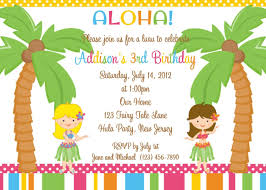 3rd Birthday Invitation Text Message Hawaiian Theme Party Invitations Luau Party Invitations Kids Birthday Invitation Wording Luau Birthday Invitations