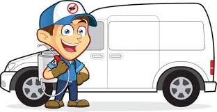 Exterminator Or Pest Control Standing In Front Van Vector Art Illustration Best Pest Control Termite Control Pest Control