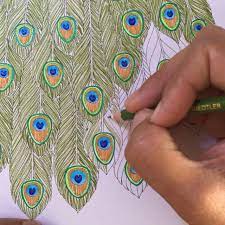Kducosta On Instagram Peacock Feathers Livrosdecolorir Livrodecolorir Milliemarotta Milliemarottabooks Colorful Drawings Peacock Drawing Peacock Art