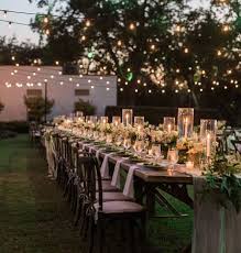 Magical Fairy Lights At This Dreamy Outdoor Reception Weddingreception Weddinginspo Weddinginspo Bride Bride Hof Hochzeit Hochzeit Garten Gartenhochzeit