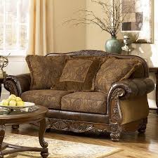 Signature Design By Ashley Fresco Durablend Antique Loveseat Item Number 6310035 Tuscandesign Antique Living Rooms Royal Furniture Love Seat