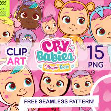 Instant Dowload Clipart Crybabies Clipart High Resolution Etsy In 2021 Clip Art Printing On Fabric Cry Baby