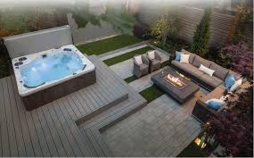 Herbststimmung Mit Hydropool Whirlpool Whirlpool Garten Wirlpool Garten Hinterhof Terrassen Designs