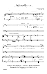 I Wish You Christmas Satb By John Rutter John Rutter Choral Sheet Music Sheet Music