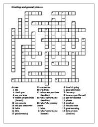 Find famous film titles, phrases and more! Greetings And General Phrases In Spanish Crossword Teaching Resources