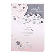 Wedding anniversary cards for wife. Silver Wedding Anniversary Card For Wife From Hallmark Die Cut Design Buy Online In Bahamas At Bahamas Desertcart Com Productid 178081910
