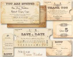 Ticket Wedding Invitation Vintage Train Ticket Wedding Etsy Ticket Wedding Invitations Vintage Wedding Invitations Templates Deco Wedding Invitations