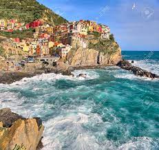 There are in italy beautiful villages, characterized by murals telling their history of ancient traditions. Manarola Village One Of The Five Villages Of The Cinque Terre Stock Photo Picture And Royalty Free Image Image 130627119