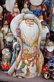 For centuries, russians observed christmas in the traditions of the eastern orthodox church, celebrating the holiday on january 7th instead of december 25th in accordance with the traditional julian calendar. Russian Xmas Decorations Russian Santa Father Christmas Vintage Christmas