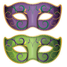 Give your mardi gras party a dramatic look with comedy and tragedy coasters. Case Of 24 Beistle Jumbo Mardi Gras Mask Decoration Cutouts
