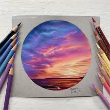 Hello Everyone Here S This Lil Circle Sunset Drawing I Really Love Doing These Kinda Drawings B Prismacolor Art Colored Pencil Artwork Colorful Drawings Many artists and designers prefer to loosely sketch ideas before refining them later on.