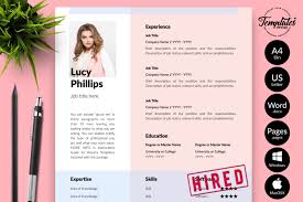 Modern Resume Template For Microsoft Word Apple Pages Lucy Phillips Cv Design Template In Resume Templates On Yellow Images Creative Store