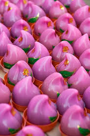 Longevity Nian Gao Rice Cake Or Chinese New Year S Cake Is Prepared From Glutinous Rice And Eaten Typically Duri Asian Desserts Chinese Cake Chinese Food