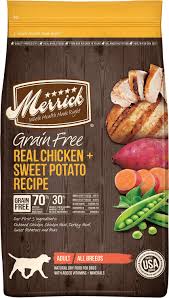 Merrick Grain Free Chicken Sweet Potato Recipe Dry Dog Food 25 Lb Bag