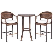 Pin On 3 Pcs Outdoor Rattan Bar Stool Table Set