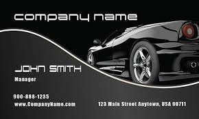 Simple Black Car Model Business Card Business Card Design Black Corvette Automotive Logo Design