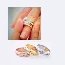 Family Ring Gold Cursive Name Ring Personalized Name Ring Etsy Family Rings Dad Rings Birthday Gift Ring