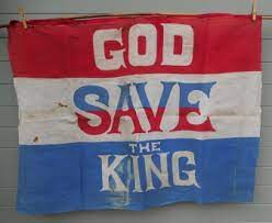 Using a rare vintage god save the king flag, in wonderful red white and blue, these three bolster cushions make a stylish statement and an enviable display! Antique God Save The King Flag