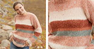 We'll send you the latest patterns and tutorials. Sunset Stripes Knitted Sweater Free Knitting Pattern