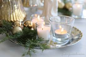 Christmas Decorating Silver Gold Candle Plate Finding Home Farms