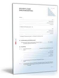 Geschaftlicher Darlehensvertrag Muster Zum Download