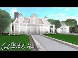 Bloxburg Floral Colonial Home Youtube Two Story House Design Unique House Design Bloxburg Family Home