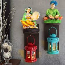 Wall decor home textiles (1877) refine by department: Tiedribbons Wall Hanging Hanging Lantern With Wall Shelf And Rajasthani Figurines Rajasthani Idols For Home Decoration Showpiece Items House Warming Decoration Items Buy Online In Antigua And Barbuda At Antigua Desertcart Com