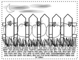 Coloring book pumpkin pages for kids square scary printable. Five Little Pumpkins Play And Coloring Page By Kimberly Quimby Tpt