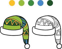 How to make a simple ugly hat to go with your ugly sweater for christmas. Coloring Book For Children Knitted Winter Hat Clipart Image