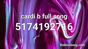 This is your favorite roblox music code id, now you just need to click on copy button which is located right side of the blue color code once you click on the copy button then your ready to use in roblox. Cardi B Full Song Roblox Id Roblox Music Codes
