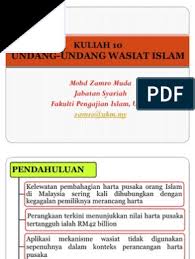 Permasalahan pentadbiran harta pusaka di kalangan masyarakat islam kini ditahap yang membimbangkan dan perlu ditangani segera agar tidak berterusan dan menjadi serius. 12 Undang Undang Wasiat Islam