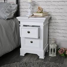 Various colours and designs make the range of our tables diverse enough for you to get the right one for your home. White Vintage Bedside Table Daventry White Range