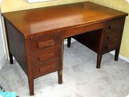 Desk 2 But With A New Finish And Hardware Wood Desk Desk Old Desks