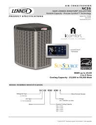 Xc17 series air conditioner pdf manual download. Air Conditioners Dave Lennox Signature Collection Manualzz